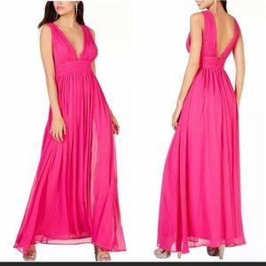 SPEECHLESS prom - junior deep-V gown dress pink